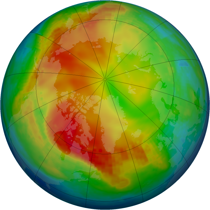 Arctic ozone map for 21 January 2002